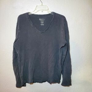 Howe V-Neck Long Sleeve Shirt - Gray